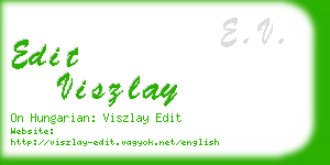 edit viszlay business card